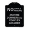 Signmission No Double Parking Anytime Commercial Vehicles Included Heavy-Gauge Alum, 24" x 18", BS-1824-23849 A-DES-BS-1824-23849 - alternate 1